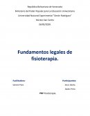 Fundamentos legales de fisioterapia