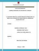 La auditoría operativa al macro proceso de producción y su impacto en la eficiencia de operaciones