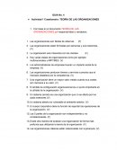 Cuestionario: TEORÍA DE LAS ORGANIZACIONES