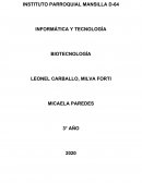 INFORMÁTICA Y TECNOLOGÍA BIOTECNOLOGÍA
