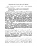 FORMAS DE CONDUCCIÓN DEL IMPUTADO A PROCESO