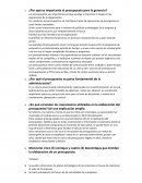 Cuestionario presupuesto