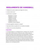 REGLAMENTO DE HANDBALL
