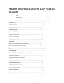 Modelo empresaria entorno a un negocio de pizza