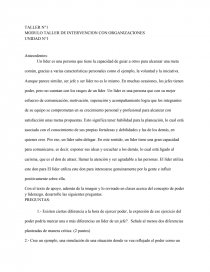 MODULO TALLER DE INTERVENCION CON ORGANIZACIONES. Página 1