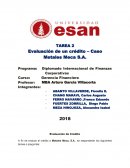 Evaluación de un crédito – Caso Metales Meca S.A