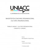 CULTURA ORGANIZACIONAL: CONCEPTO Y ORIGEN