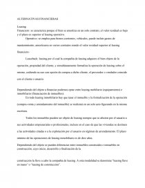 ALTERNETIVAS FINANCIERAS (leasing/factoring). Página 1