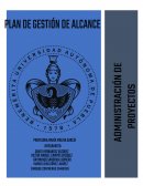 Plan de gestión de alcance