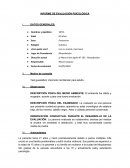 INFORME DE EVALUACIÓN PSICOLÓGICA