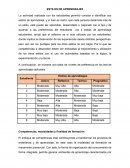 Estilos de aprendizaje. Competencias, necesidades y finalidad de formación