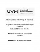 Herramientas Estadísticas para Ingeniería. Película 3 Idiotas