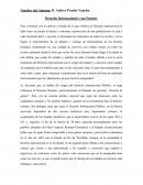 Derecho Internacional y sus Fuentes