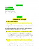 Investigación científica. ¿Qué es método científico?