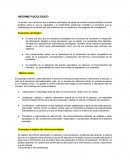 Elaboración del Informe Psicológico