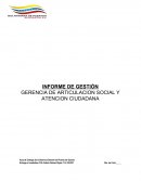 GERENCIA DE ARTICULACION SOCIAL Y ATENCION CIUDADANA