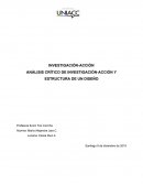 ANÁLISIS CRÍTICO DE INVESTIGACIÓN-ACCIÓN Y ESTRUCTURA DE UN DISEÑO
