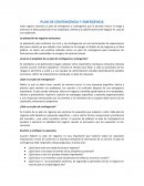 PLAN DE CONTINGENCIA Y EMERGENCIA