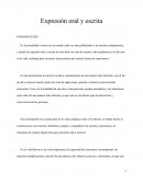Expresión Oral y escrita
