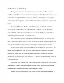 RELATO ORAL: EL PRINCIPITO. Página 1