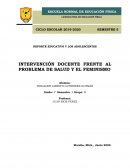 INTERVENCIÓN DOCENTE FRENTE AL PROBLEMA DE SALUD Y EL FEMINISMO