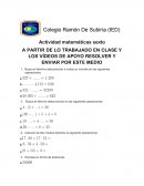 Actividad matematicas sexto (s/r)