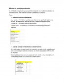 Método de puntaje ponderado