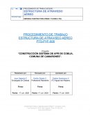 Estructura de atravieso aéreo: Procedimiento de trabajo seguro para minimizar riesgos