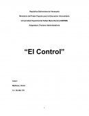Proceso Administrativos “El Control”