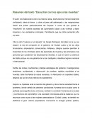 Resumen del texto Escuchar con los ojos a las muertas