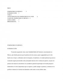 FEMINICIDIO EN MÉXICO. Página 1