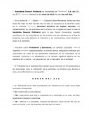 Asamblea Ordinaria - ejercicio social