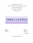 TEMA I: LA ÉTICA