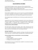 SALUD MENTAL EN CRISIS