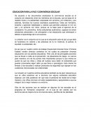 EDUCACIÓN PARA LA PAZ Y CONVIVENCIA ESCOLAR