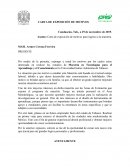 Carta de exposición de motivos para ingreso a la maestría