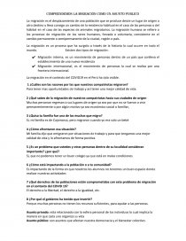 Comprendemos la migración como un asunto publico. Página 1