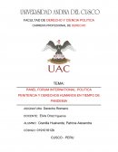 PANEL FORUM INTERNATIONAL: POLITICA PENITENCIA Y DERECHOS HUMANOS EN TIEMPO DE PANDEMIA