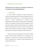 Identificación de las causas de los accidentes de tránsito, en el transporte de carga sobredimensionada