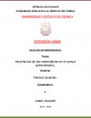 Importancia de las matemáticas en el campo administrativo