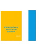 Introducción a la investigación educativa