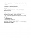 INSTRUCCIONES PARA LA ELABORACIÓN DE LA REVISTA DE ARTÍSTICA