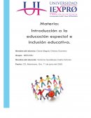 Reporte de lectura. Antología "Orientaciones Generales para el Funcionamiento de la Educación Especial p.p. 7-36