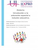 Reporte de lectura. Antología "Orientaciones Generales para el Funcionamiento de la Educación Especial p.p. 7-36