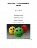 Autoestima y los factores que lo afectan (ITINERARIO)