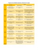 Programa de actividades educativas a distancia de 1° grado