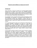 Situación actual de México en tiempos de Covid