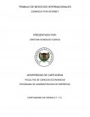 TRABAJO DE NEGOCIOS INTERNACIONALES. COMERCIO POR INTERNET