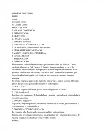 INFORME EJECUTIVO. FORO. Página 1