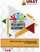 DIRECTIVA PARA CONVALIDACION DE ASIGNATURAS